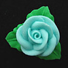 Light Blue Roses with Leaves 6