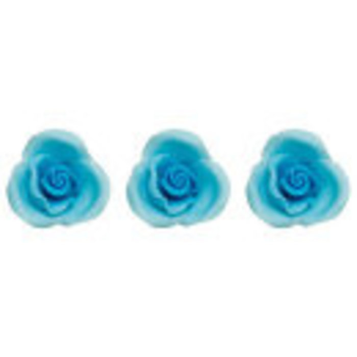 Light Blue Roses 1-1/2" 6 Count