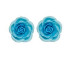 Light Blue Roses 2" 4 Count