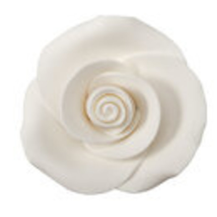 Edible White Roses 1-1/2" 6 Count