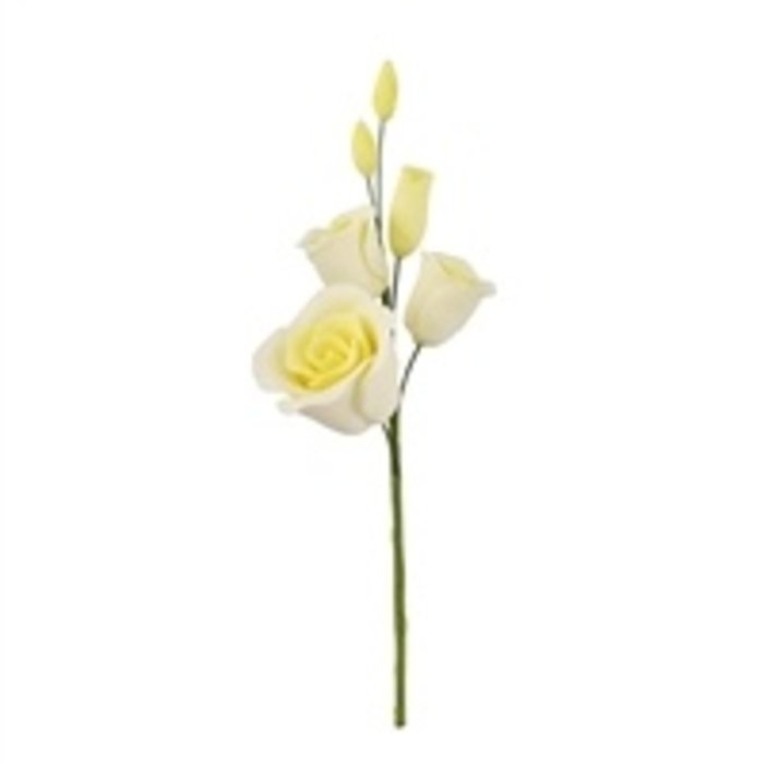Yellow Gum Paste Rose Filler Spray