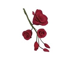 Red Rose Filler Spray made out of GumPaste