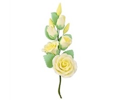 Yellow Gum Paste Rose Spray