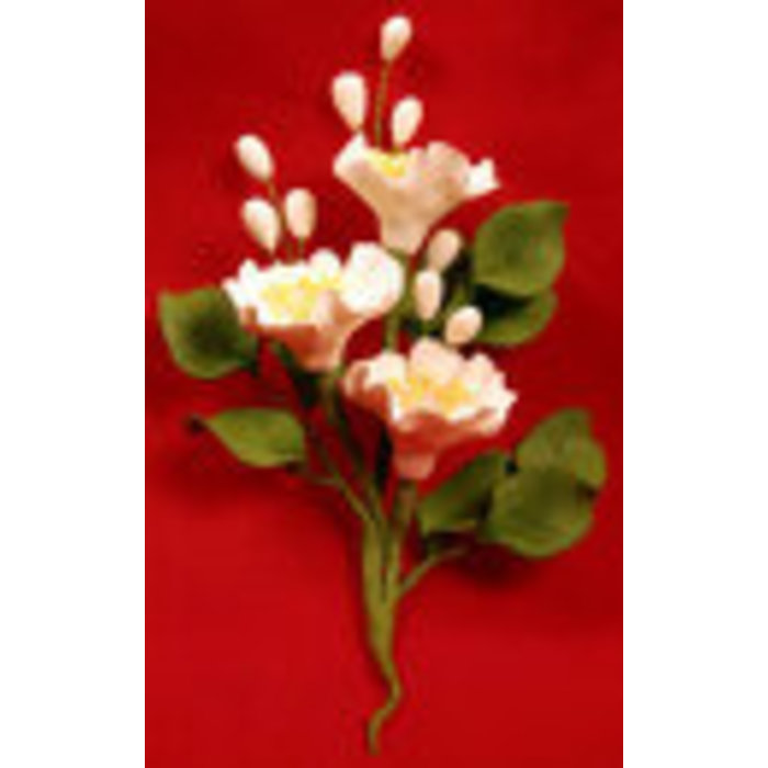 White Wild Rose Gum Paste Spray