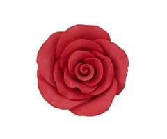 Red colored Rose made out of Gum Paste 2"