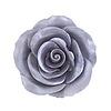Silver colored rose made out of Gum Paste 2"
