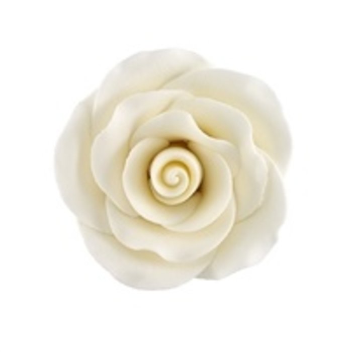 Ivory Colored Rose Made out of Gum Paste 2"