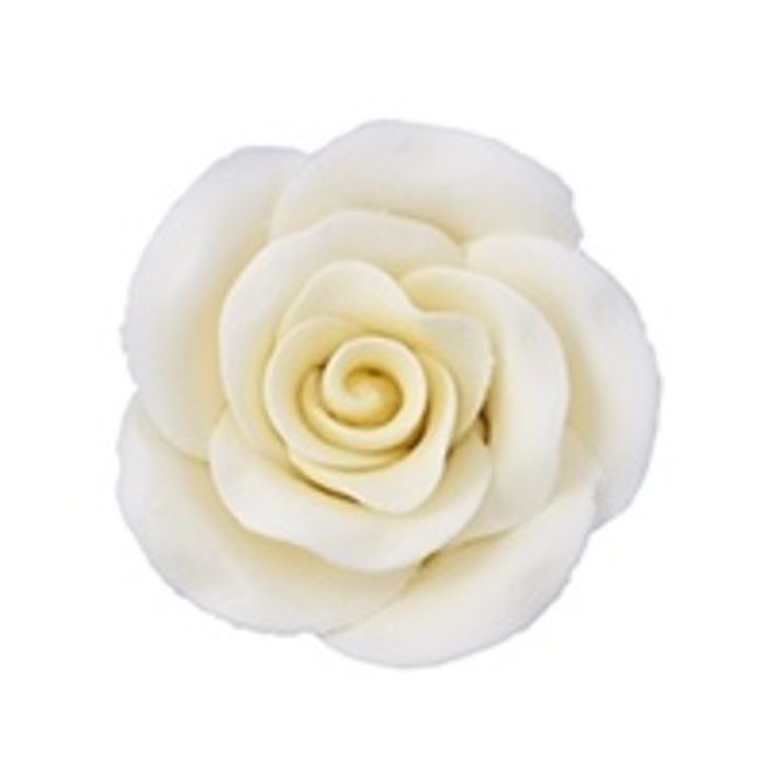 White Colored Rose made out of Gum Paste 2"
