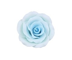 Light Blue Colored Rose Made Out of Gum Paste 2"