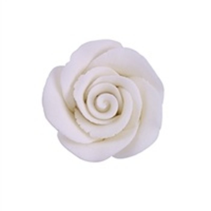 White Colored Rose made out of Gum Paste 1 1/4"
