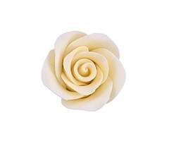 Ivory Colored Rose Made out of Gum Paste 1 1/4"