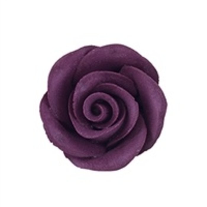 Burgundy Colored Rose made out of Gum Paste 1 1/4"