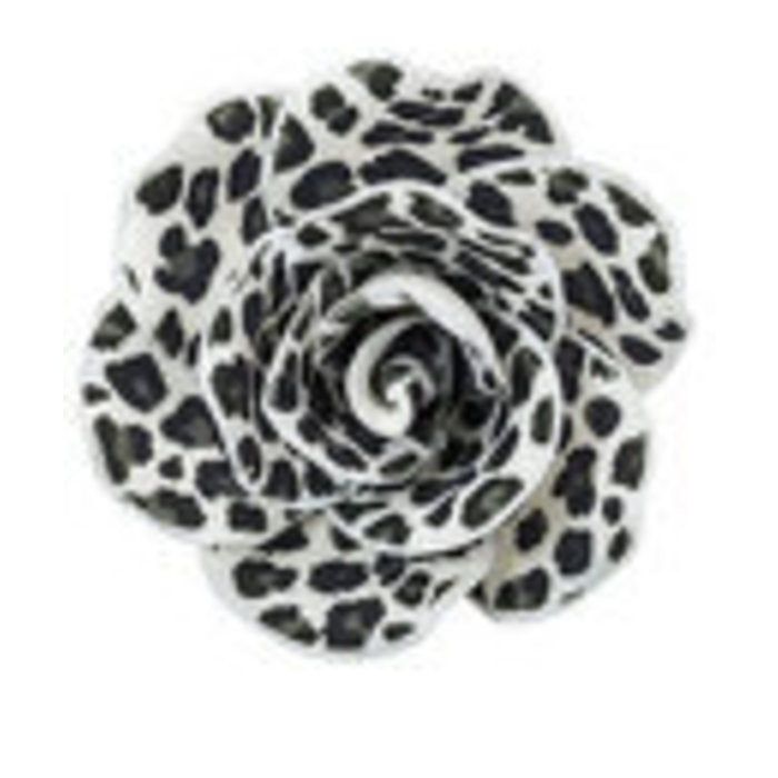 Leopard Print Gum Paste Rose