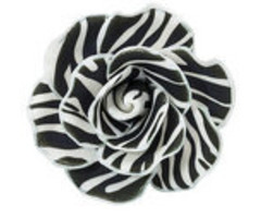 Zebra Print Gum Paste Rose