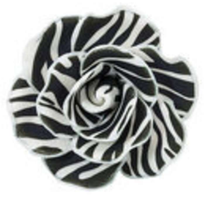Zebra Print Gum Paste Rose