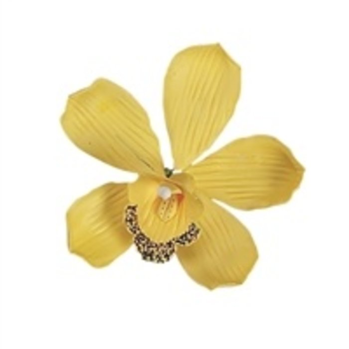 Yellow Australian Cymbidium Orchid GumPaste Flowers