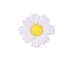 White Daisy GumPaste Flowers 1-1/4" 6 per Order