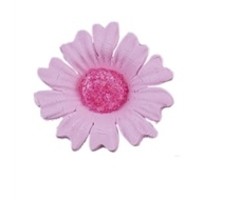 Pink Daisies GumPaste Flowers 1" 6 Per Order