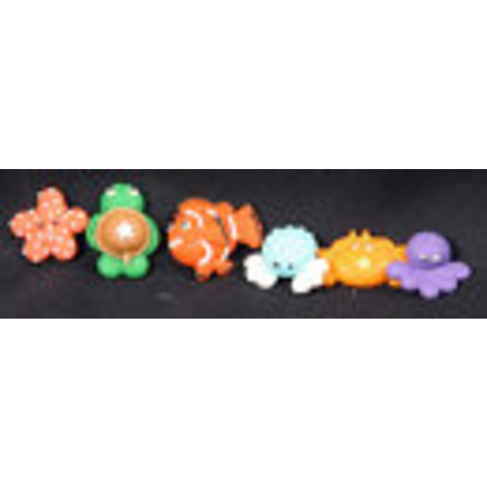 Sea Animals themed cupcake topper set Mini Sized