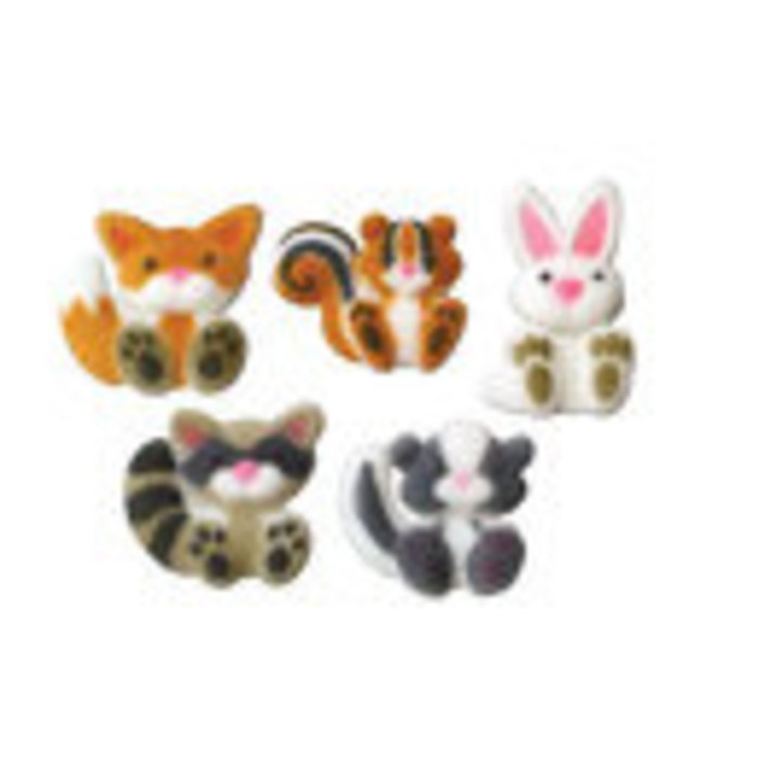 Woodland Animals Shaped Edible Cupcake Decorations
