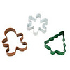 Gingerbread Boy, Snowflake and Christmas Tree Cookie Cutter Set