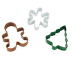 Gingerbread Boy, Snowflake and Christmas Tree Cookie Cutter Set