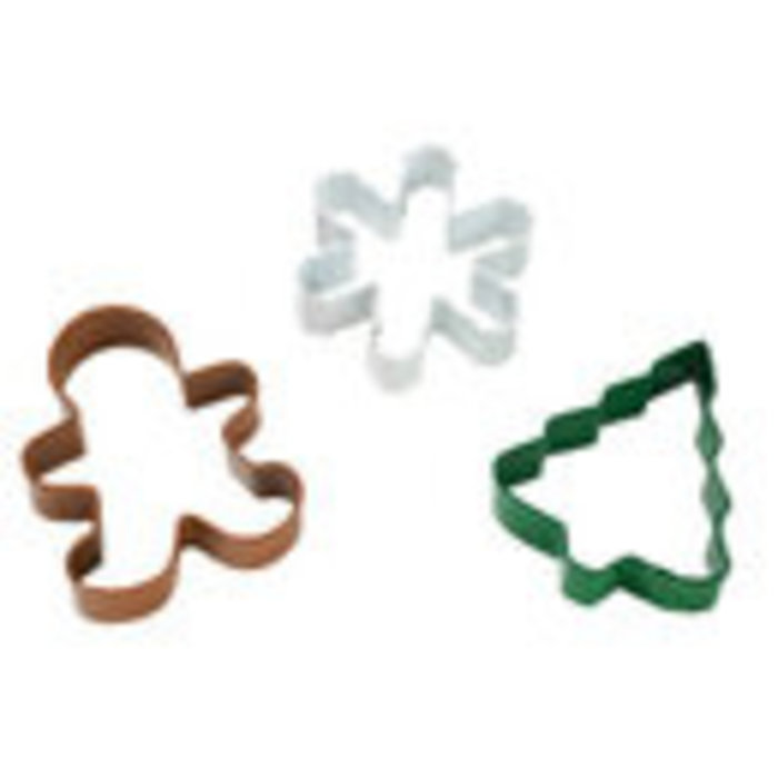 Gingerbread Boy, Snowflake and Christmas Tree Cookie Cutter Set