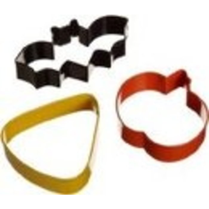 Pumpkin, Bat and Candy Corn Halloween Cookie Cutter Set