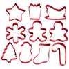 Christmas Cookie Cutter Set 10 Piece Red