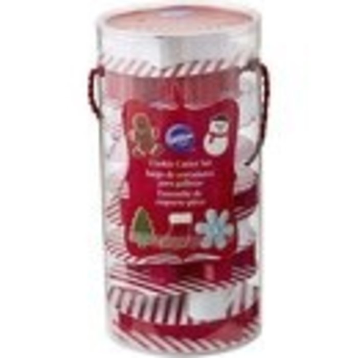 Christmas Cookie Cutter Set 10 Piece Red and White