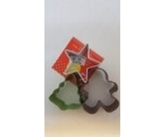 Tree, Star and Boy Mini Christmas Cookie Cutter Set
