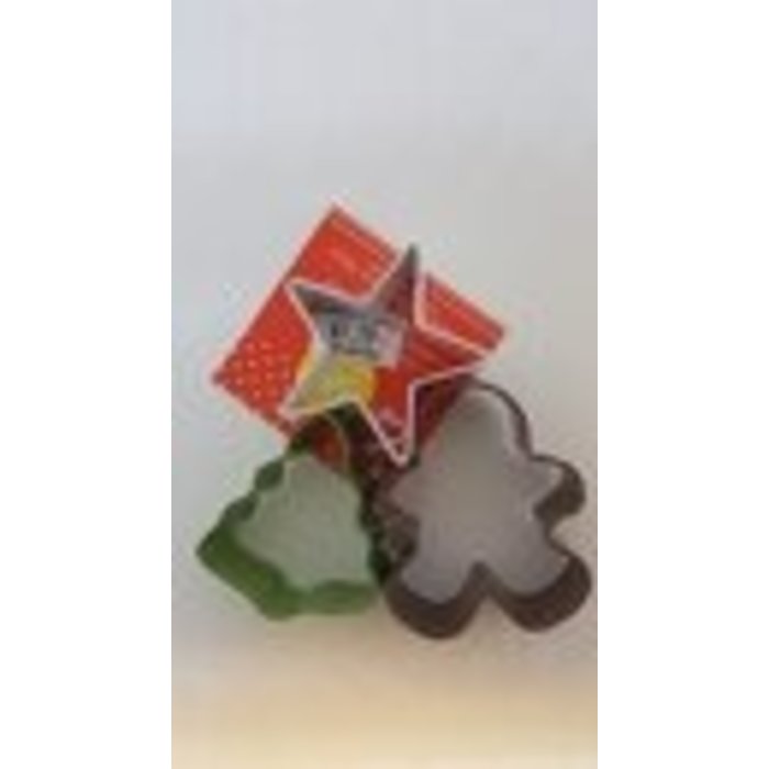 Tree, Star and Boy Mini Christmas Cookie Cutter Set