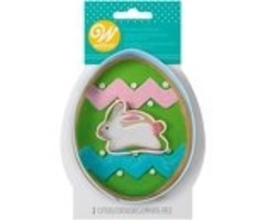 Easter Egg and Mini Bunny Easter 2 Piece Cookie Cutter Set