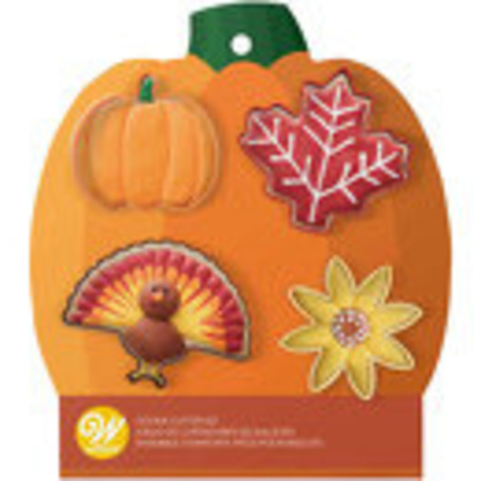 Fall 4 Piece Cookie Cutter Set