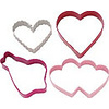 Hearts 4 piece Colored Cookie Cutter Set by Wilton