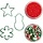 Christmas Cookie Cutter and Sprinkle Set  Green cutter set