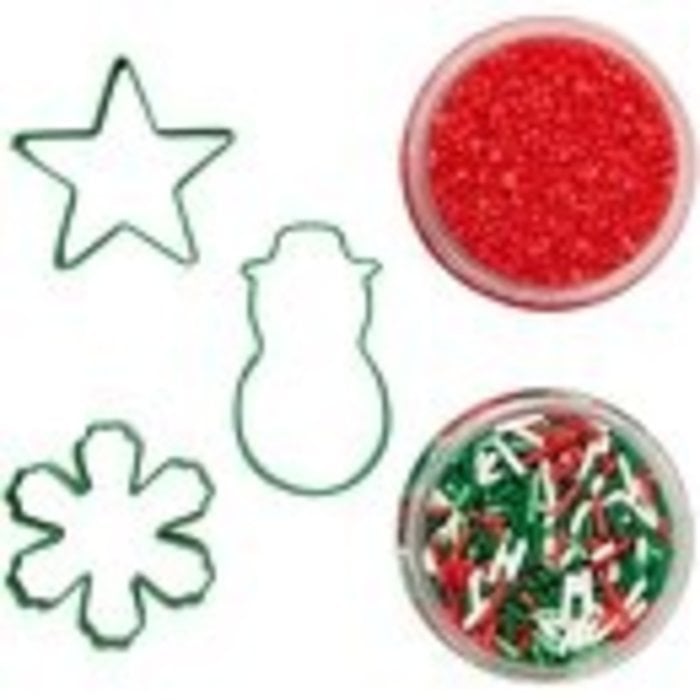 Christmas Cookie Cutter and Sprinkle Set  Green cutter set