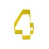 Number 4 Shaped Cookie Cutter by R&M