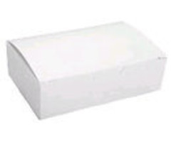 White candy boxes 1-1/2 pound 6 per order. sku 1150