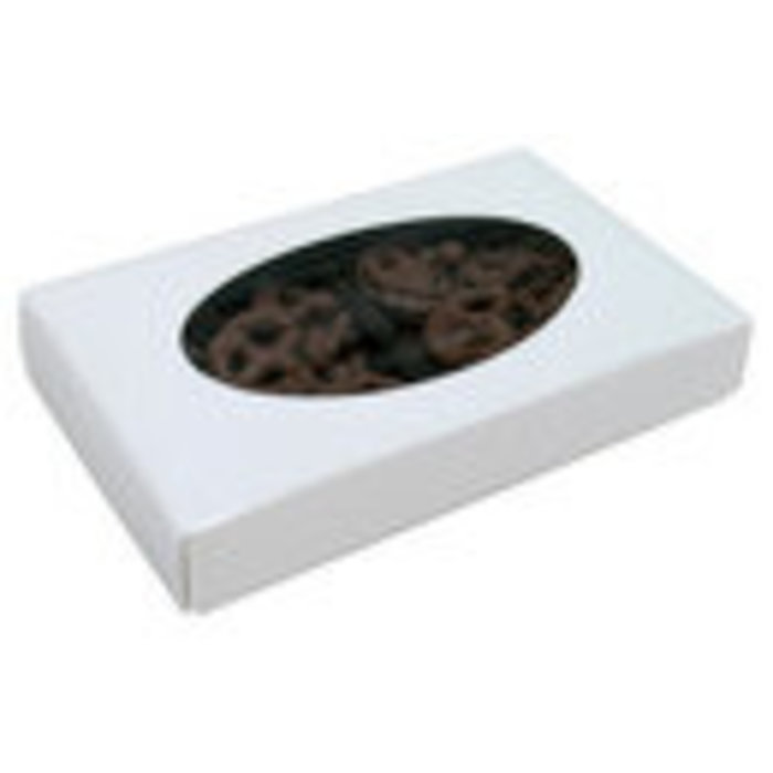 White Candy Box with Window Cover 1 pound 2 Piece Box 1 Layer