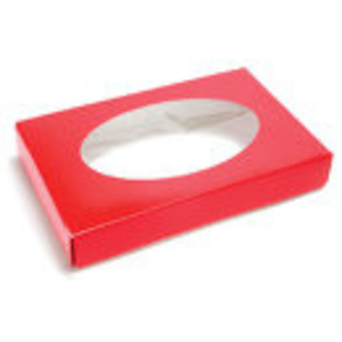 Red Cover With Window Candy Box 1/2 Pound 2 Piece