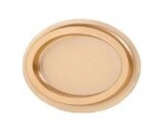 Oval Candy Gift Box Gold with Clear Lid