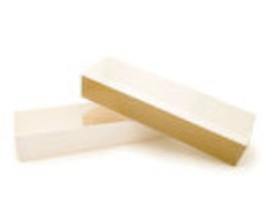 Rectangular Poly Lined Clear Lid Box with White Base