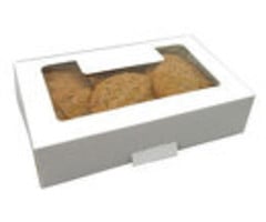 Cookie Gift Box - Grease Resistant - White with Window