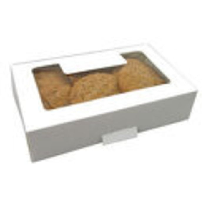 Cookie Gift Box - Grease Resistant - White with Window