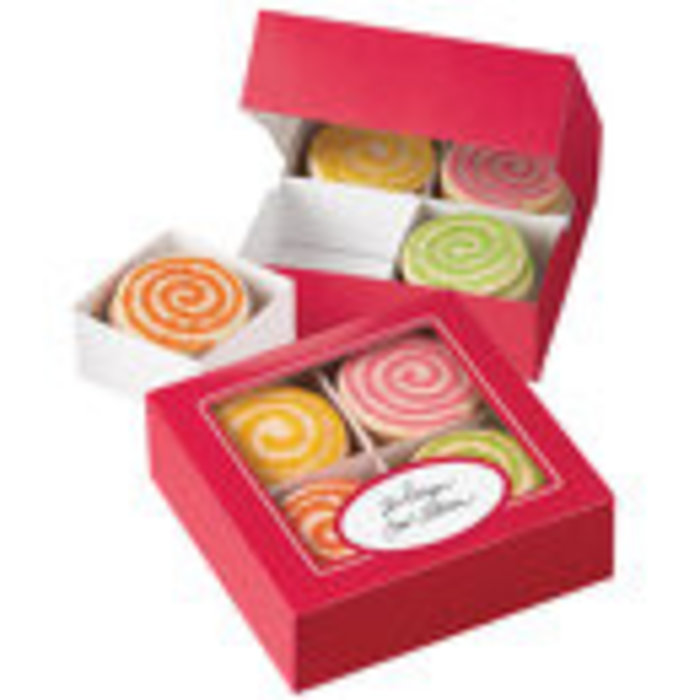 Christmas Cookie Sampler Box Red