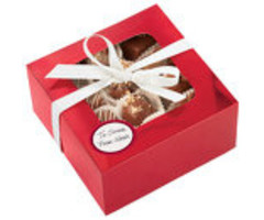 Red Foil Christmas Cookie Boxes