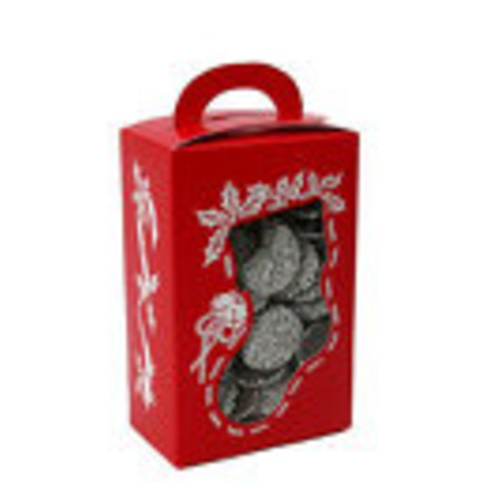 Christmas Stocking candy box Tote box 1/2 pound