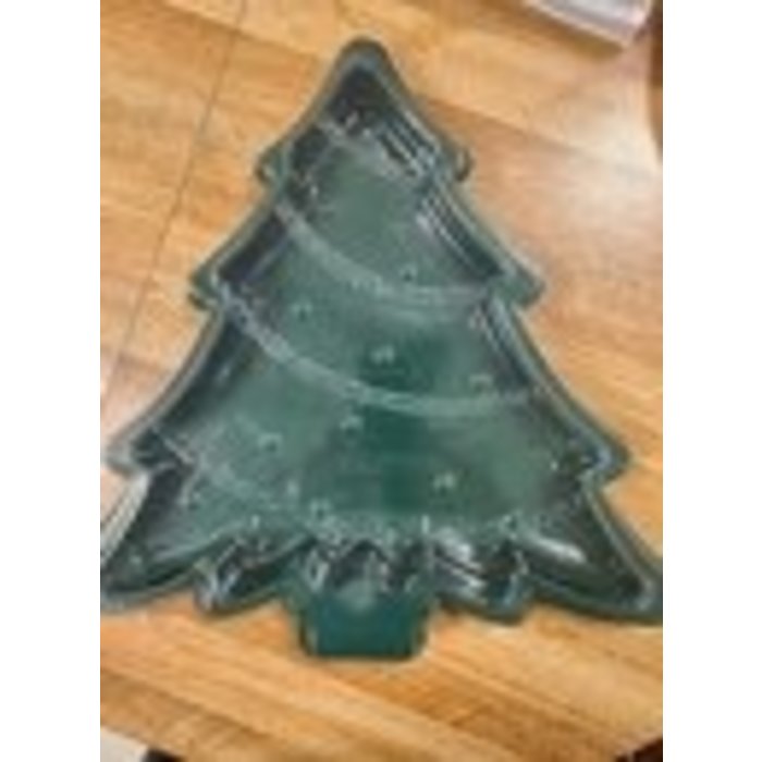 Green Tree Plastic Cookie Container