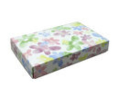 Easter Candy Gift Box Daisy Print 8 oz Square with Insert